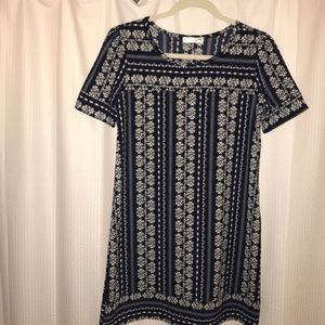 Navy Short Sleeve Dress